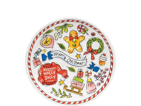 Cake plate ø18cm Christmas Holly Jolly