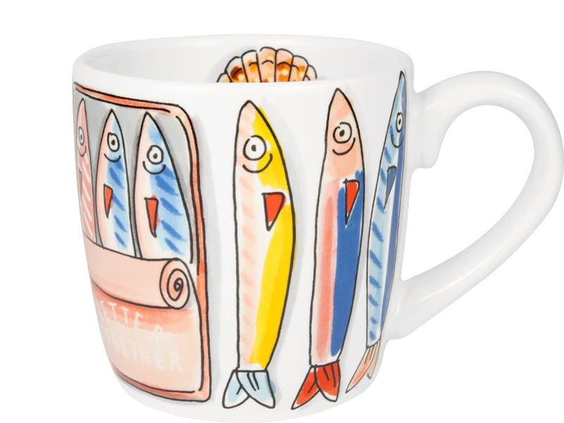 0.5-Liter Cappuccino Mug "La Plage Sardines"
