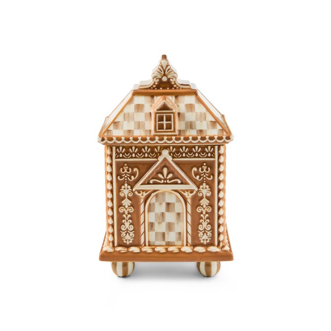 Mocha Check Gingerbread Small Canister