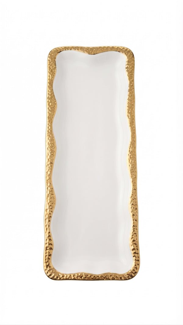 Serving Tray With Gold Edges