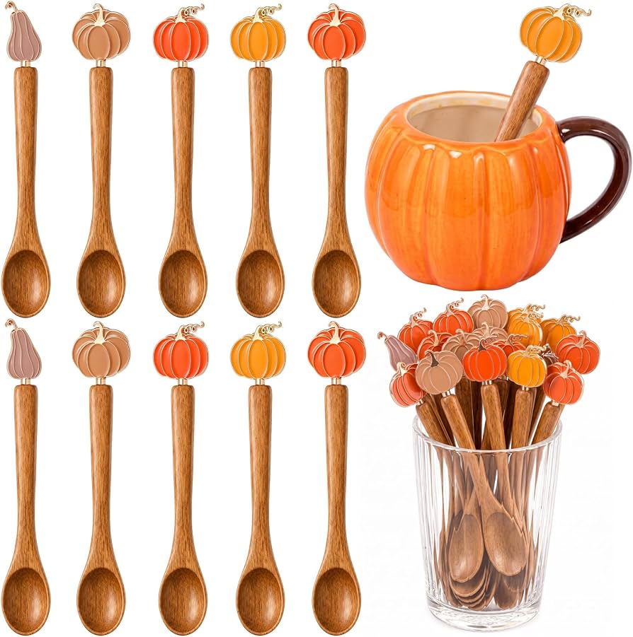 10 Pcs Christmas Wood  Spoons for Xmas Party
Christmas Holiday Decoration, Xmas Gift, Coffee Tea Table Kitchen Supplies, Holiday Party Favor