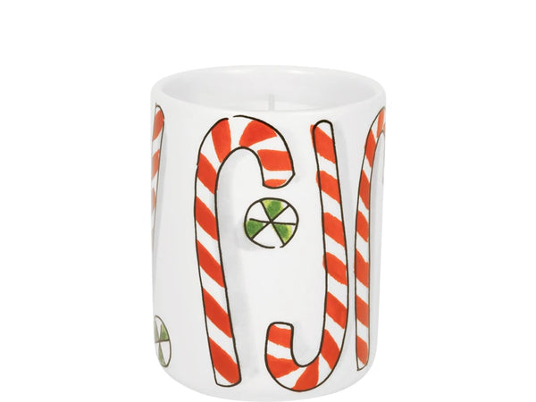 Warm Wool Scented Candle 150g – Christmas Candy Canes