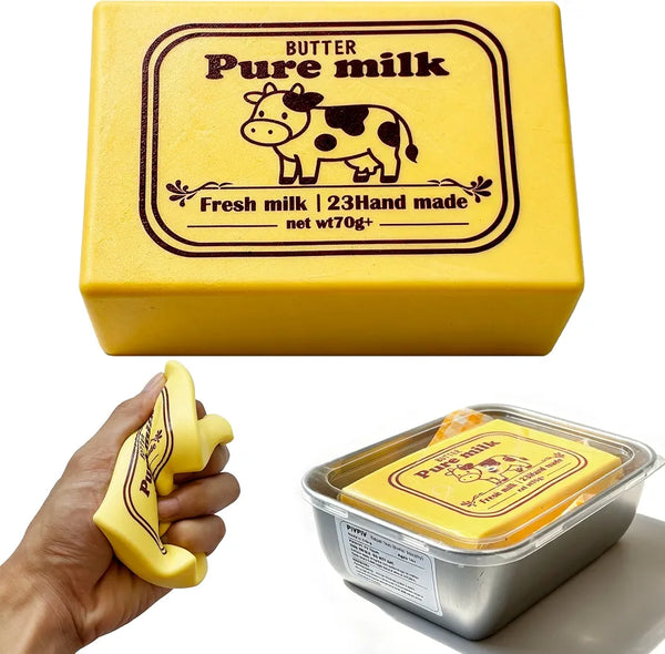 Butter Squishy Fidget Toy with Sealed Storage Box
Fidget Toy, Stress Relief, Party Favors,Dumpling,Anxiety Relief,squishy,desk,office,relaxation, suitable for ages 18+