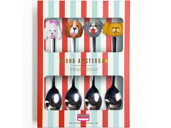 Teaspoon Set Of 4 Animal Dog