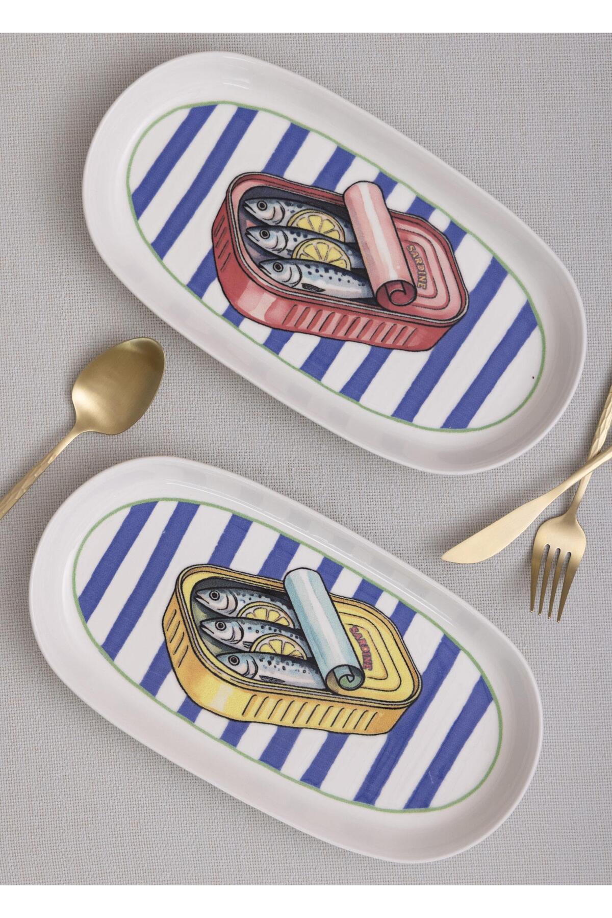 The Mia  Palma Oval Serving Plate Set of 2, 29 cm