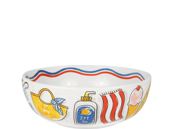 Blond Amsterdam 24 cm Salad Bowl, La Plage Summer Icons