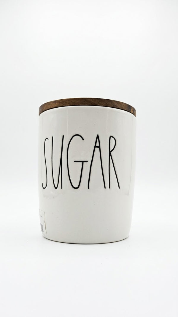 Rae Dunn SUGAR Jar With Brown Cover