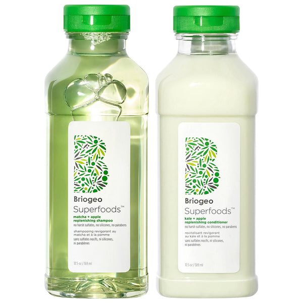 Superfoods Apple, Matcha + Kale Replenishing Shampoo + Conditioner Duo