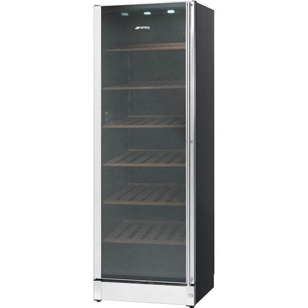 SCV115GS 60cm Freestanding Classic Wine Cooler with Left Hand Hinge SS and Glass Door - 197 bottle capacity