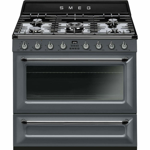 TR90GR2 90cm Victoria Dual Fuel Range Cooker Grey