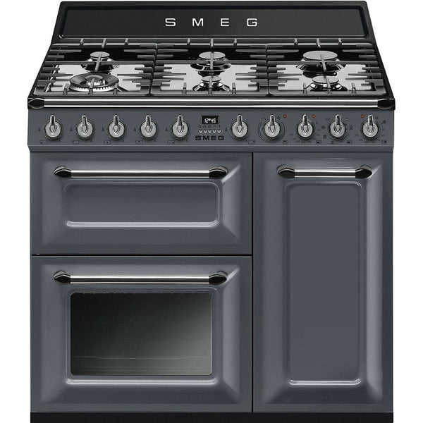 TR93GR 90cm Victoria Dual Fuel Range Cooker Slate Grey