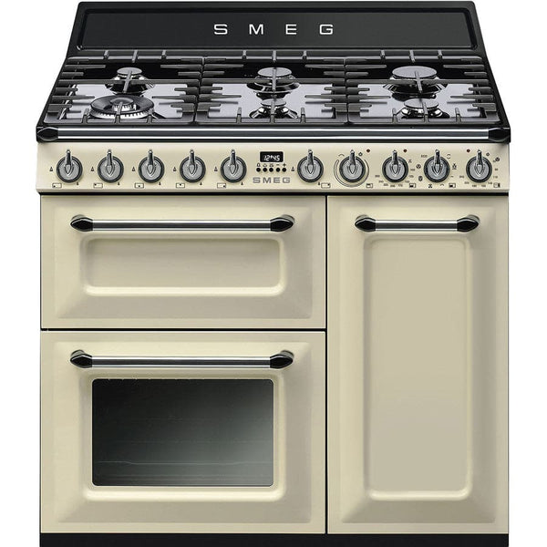 TR93P 90cm Victoria Dual Fuel Range Cooker Cream